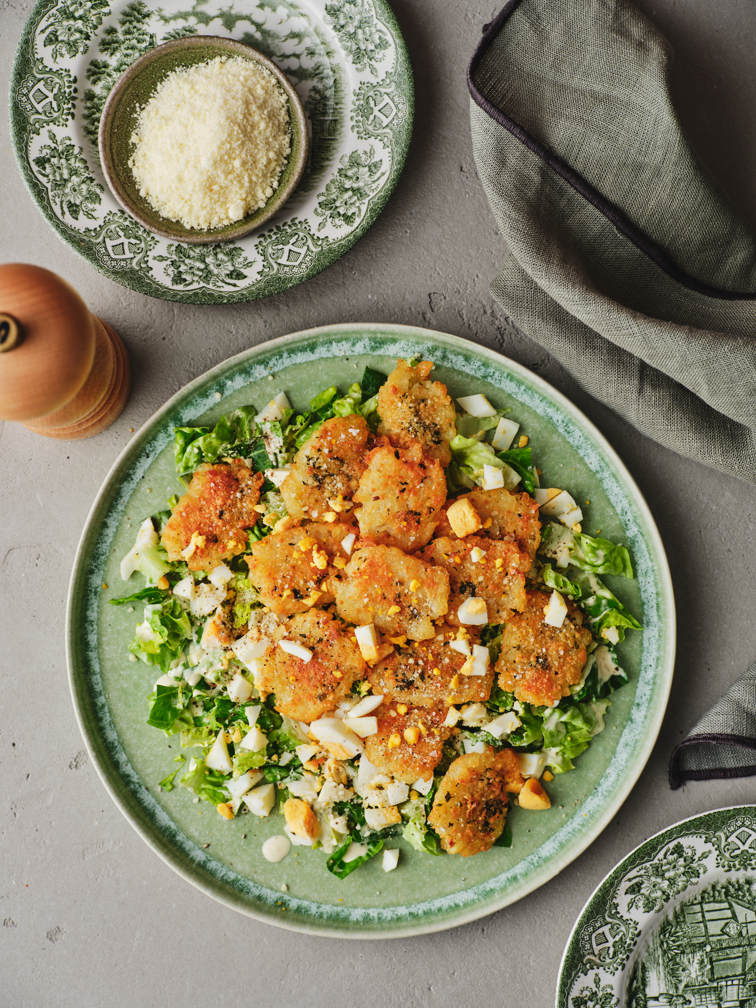 Smashed Potato Gem Caesar Salad