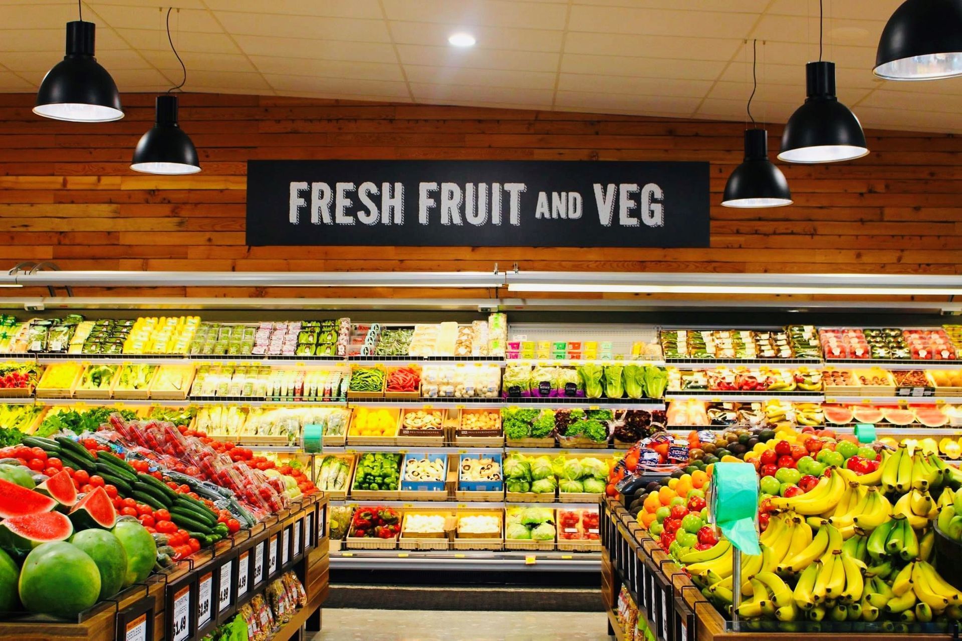 Fresh fruit and veg department